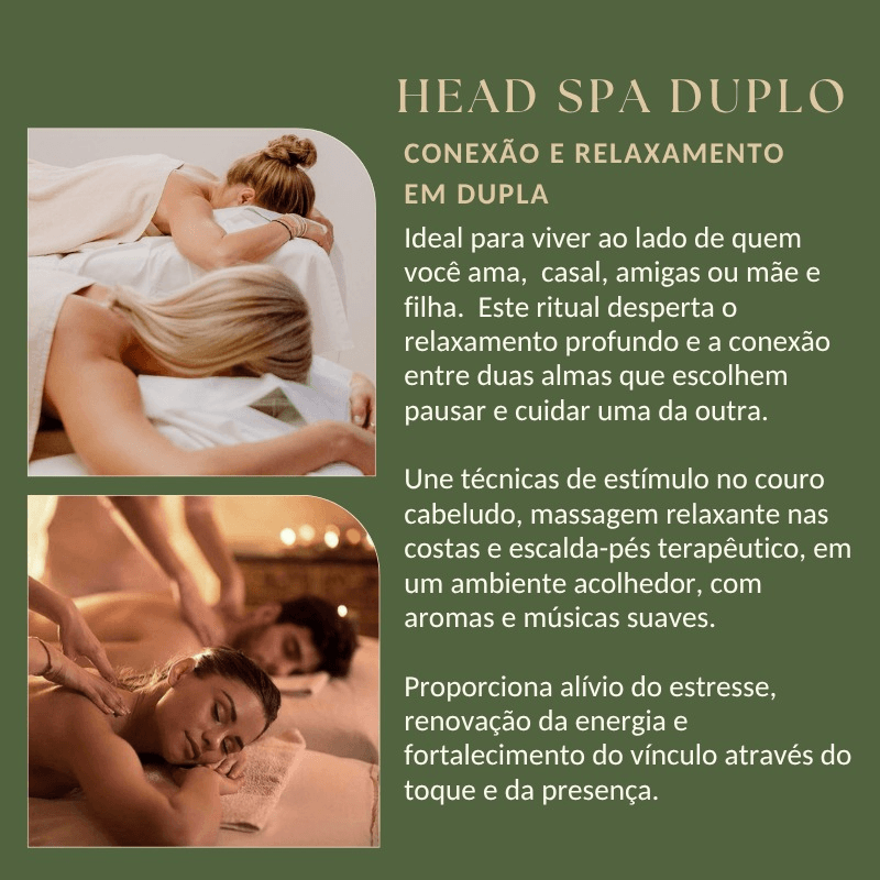 Head Spa Duplo – Conexão e Relaxamento em Dupla